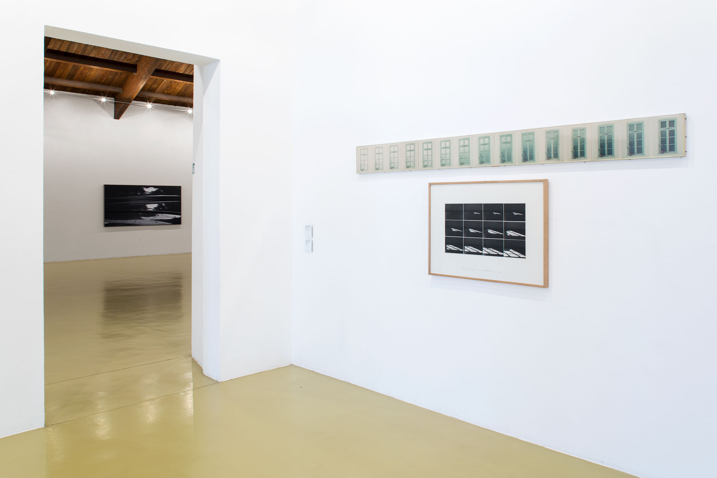 Jan Dibbets, Daylight-Flashlight / Outside Light-inside Light, 1971, Shadows on the Floor of the Sperone Gallery, 1971